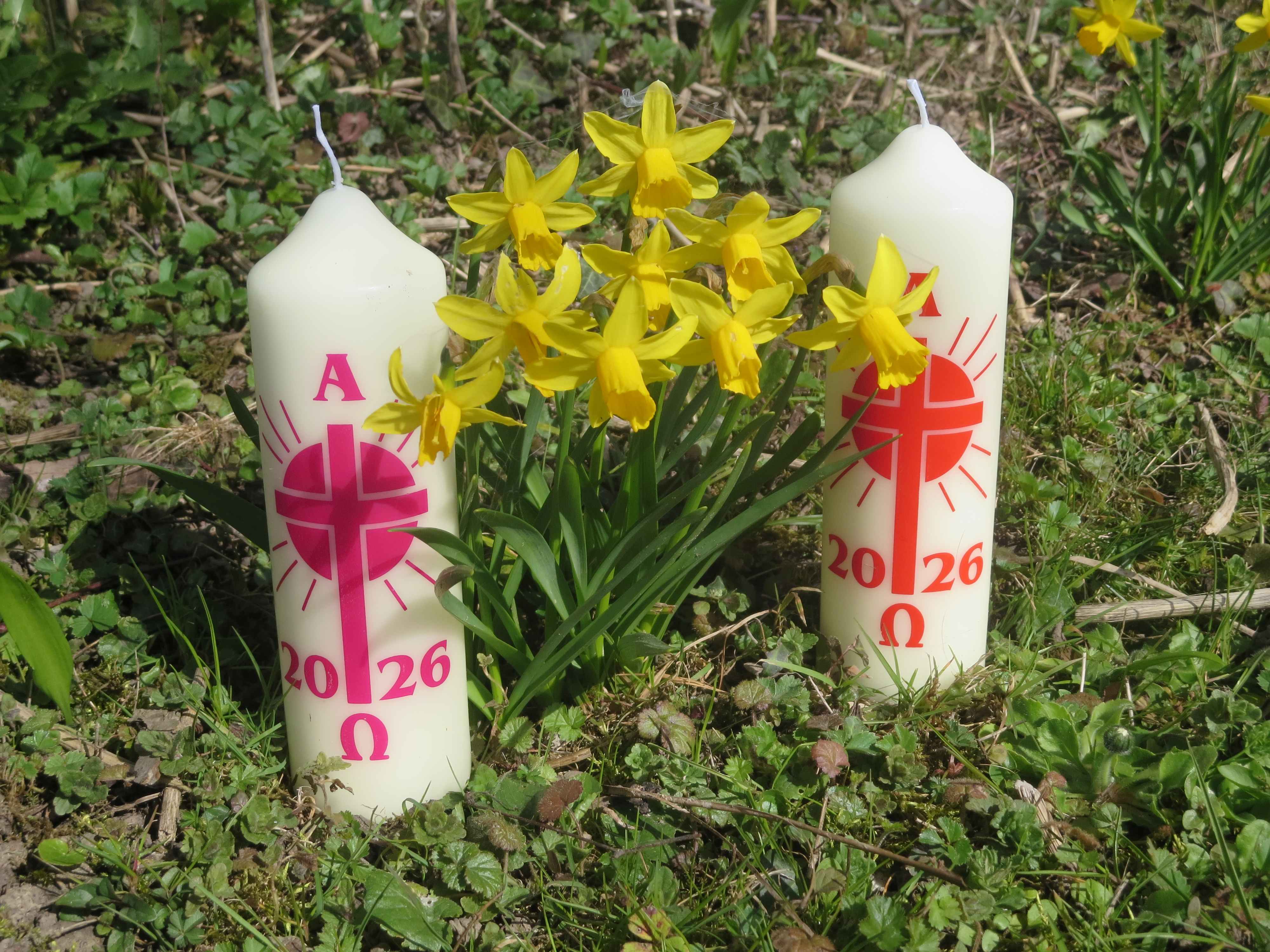 Osterkerzenverkauf am Palmsonntag